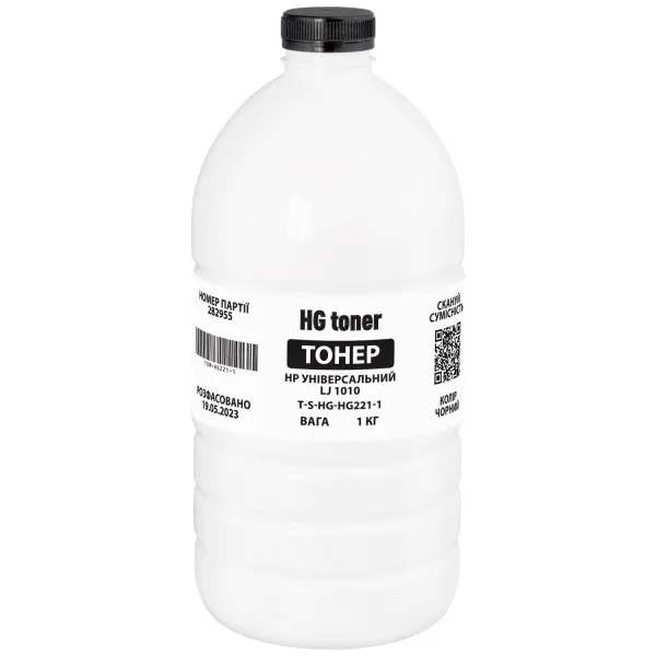 Тонер HP універсальний LJ 1010 флакон, 1 кг HG toner (TSM-HG221-1)