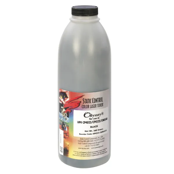 Тонер HP CP4525 флакон, 360 г, чорний SCC (HP4525-360B-KOS)