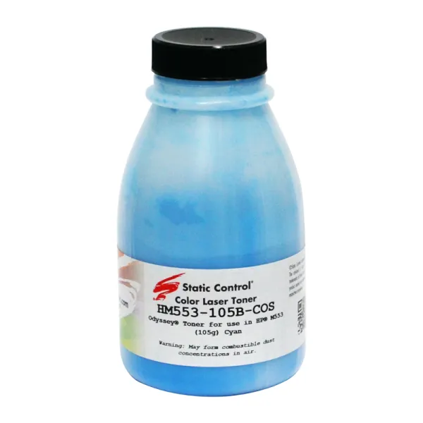 Тонер HP CLJ Enterprise M553 флакон, 105 г, блакитний SCC (HM553-105B-COS)