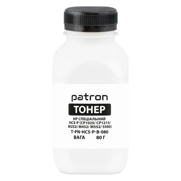 Тонер HP спеціальний HCS-P флакон, 80 г, чорний Patron (PN-HCS-P-B-080)