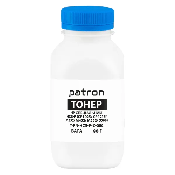 Тонер HP специальный HCS-P флакон, 80 г, голубой Patron (PN-HCS-P-C-080)