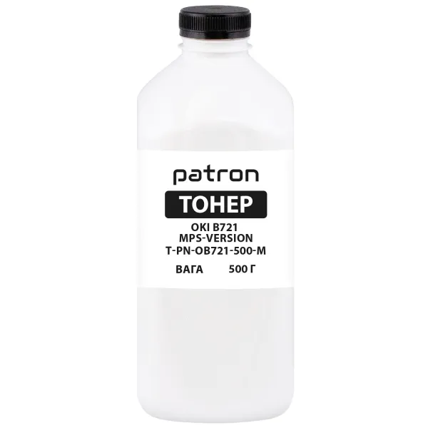 Тонер Oki B721 MPS-версия флакон, 500 г Patron (PN-OB721-500-MPS)