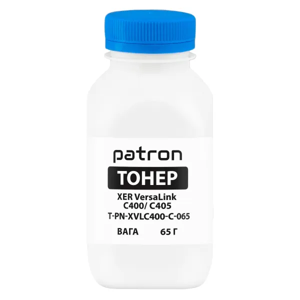 Тонер XER VersaLink C400/C405 флакон, 65 г, блакитний Patron (PN-XVLC400-C-065)