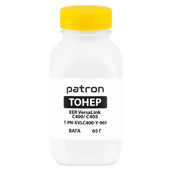 Тонер XER VersaLink C400/C405 флакон, 65 г, жовтий Patron (PN-XVLC400-Y-065)