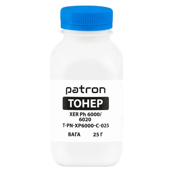 Тонер XER Ph 6000/6020 флакон, 25 г, блакитний Patron (PN-XP6000-C-025)