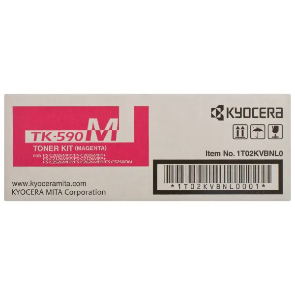 Тонер-картридж TK-590M пурпуровий Kyocera Mita (1T02KVBNL0) - Фото 5