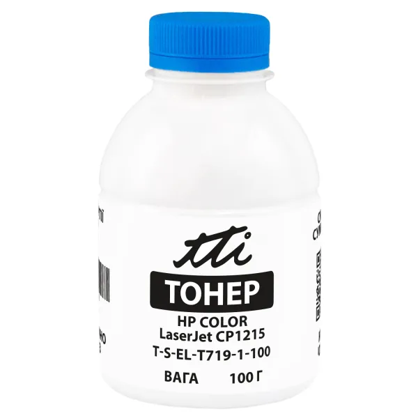 Тонер HP CLJ CP1215 флакон, 100 г, блакитний TTI (TSM-T719-1-100)
