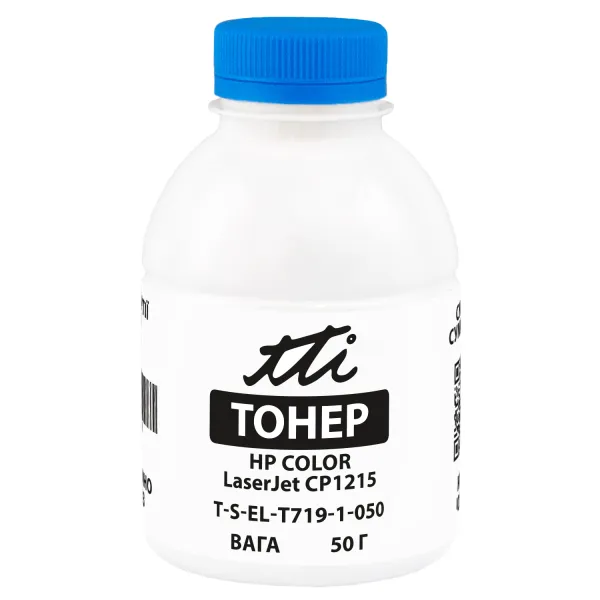 Тонер HP CLJ CP1215 флакон, 50 г, блакитний TTI (TSM-T719-1-050)