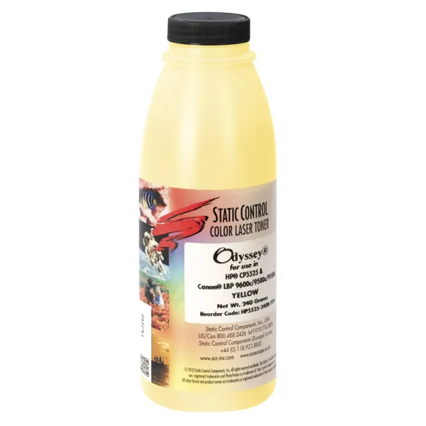 Тонер HP CLJ 5525 флакон, 240 г, желтый SCC (HP5525-240B-YOS)