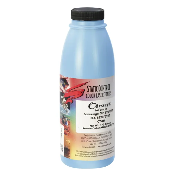 Тонер Samsung CLP-615 флакон, 170 г, блакитний SCC (SAM670-170B-COS)