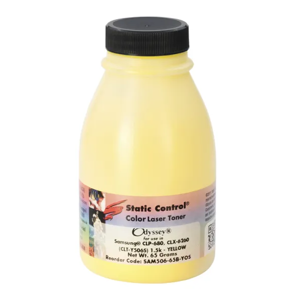 Тонер Samsung CLP-680 флакон, 65 г, желтый SCC (SAM506-65B-YOS)