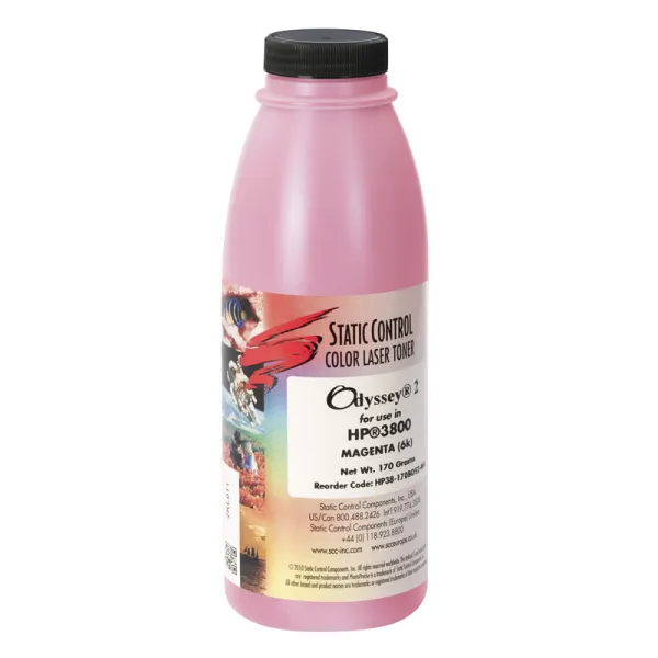 Тонер HP CLJ 3800 флакон, 170 г, пурпуровий SCC (HP38-170BOS2-MA)