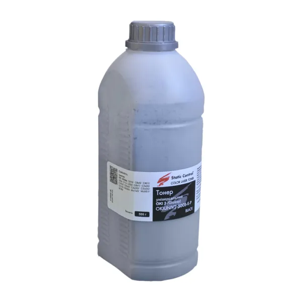Тонер Oki універсальний OKIUNIV2 флакон, 500 г, чорний SCC (OKIUNIV2-500B-K-P)
