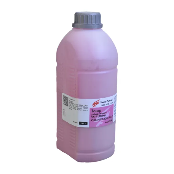 Тонер Oki універсальний OKIUNIV2 флакон, 500 г, пурпуровий SCC (OKIUNIV2-500B-MA-P)