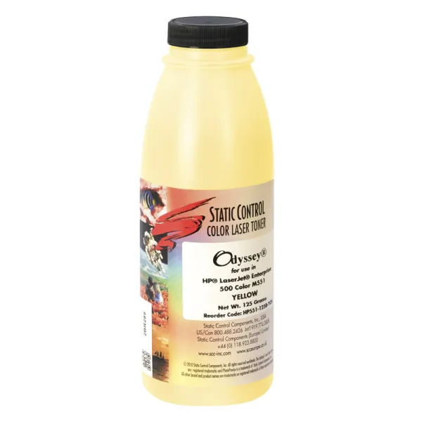 Тонер HP CLJ Enterprise M551 флакон, 125 г, жовтий SCC (HP551-125B-YOS)