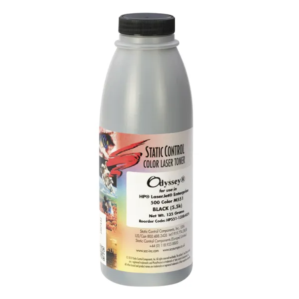 Тонер HP CLJ Enterprise M551 флакон, 135 г, чорний SCC (HP551-135B-KOS)
