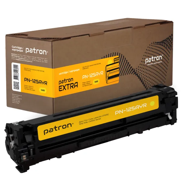 Картридж сумісний HP 125A (CB542A) жовтий Extra Patron (PN-125AYR)