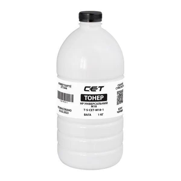 Тонер HP універсальний M18 флакон, 1 кг CET (TSM-M18-1)