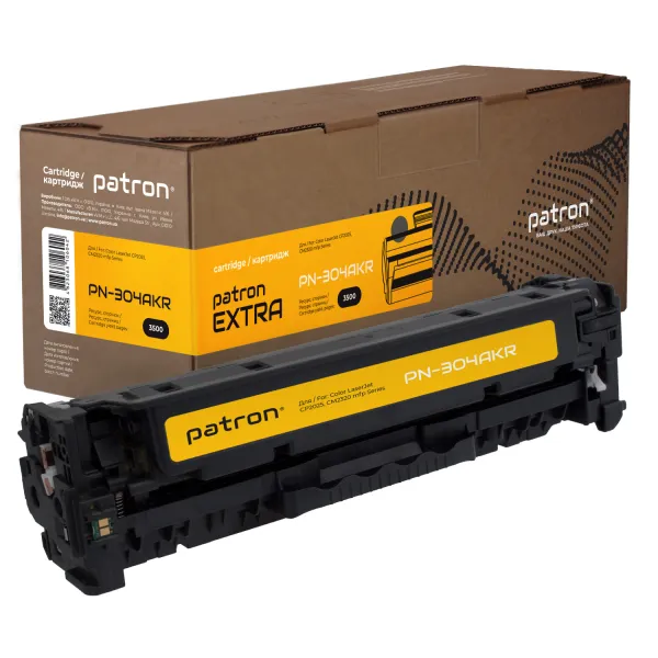 Картридж совместимый HP 304A (CC530A) черный Extra Patron (PN-304AKR)