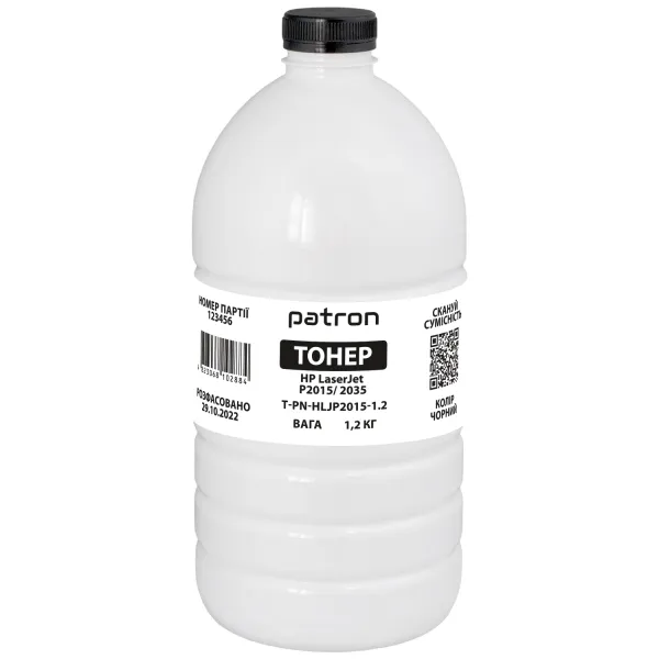 Тонер HP LJ P2015/P2035 флакон, 1,2 кг Patron (PN-HLJP2015-1.2)