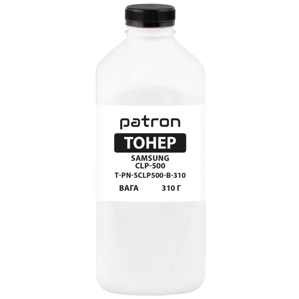 Тонер Samsung CLP-500 флакон, 310 г, черный Patron (PN-SCLP500-B-310)