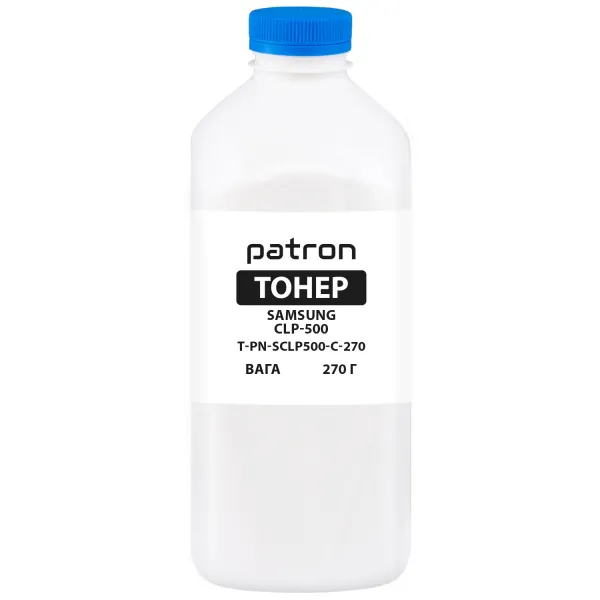 Тонер Samsung CLP-500 флакон, 270 г, блакитний Patron (PN-SCLP500-C-270)