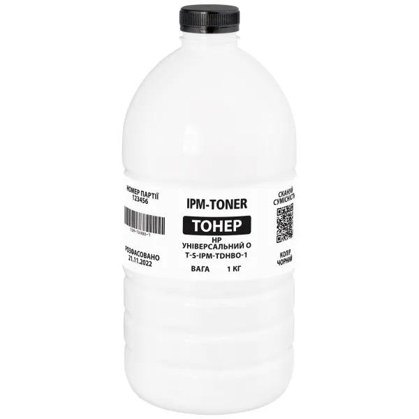 Тонер HP універсальний O флакон, 1 кг IPM (TSM-TDHBO-1)