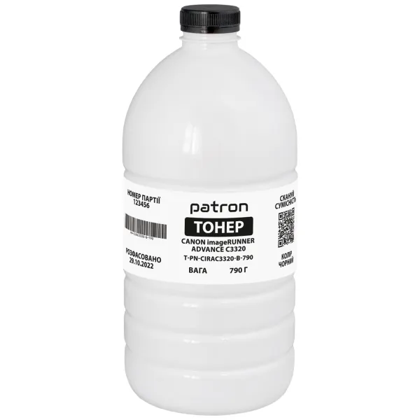 Тонер Canon imageRUNNER ADVANCE C3320 чорний флакон, 790 г Patron (PN-CIRAC3320-B-790)