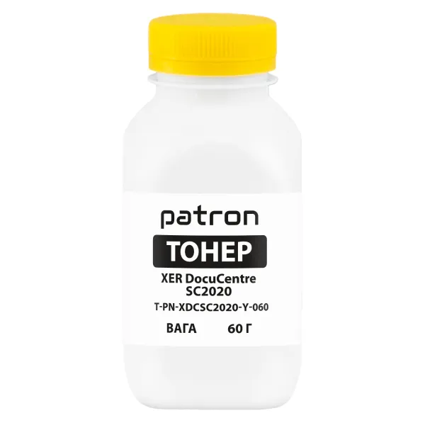 Тонер XER DocuCentre SC2020 флакон, 60 г, желтый Patron (PN-XDCSC2020-Y-060)