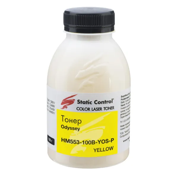 Тонер HP Color LaserJet Enterprise M553 флакон, 100 г, жовтий SCC (HM553-100B-YOS-P)