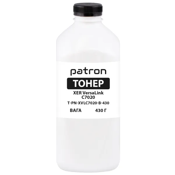 Тонер XER VersaLink C7020 флакон, 430 г, чорний Patron (PN-XVLC7020-B-430)
