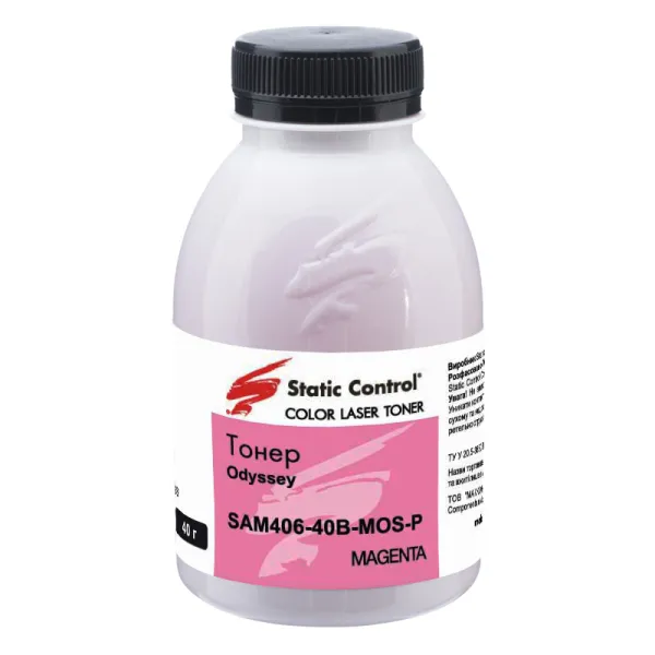 Тонер Samsung CLP-360/CLX-3300 флакон, 40 г, пурпуровий SCC (SAM406-40B-MOS-P)