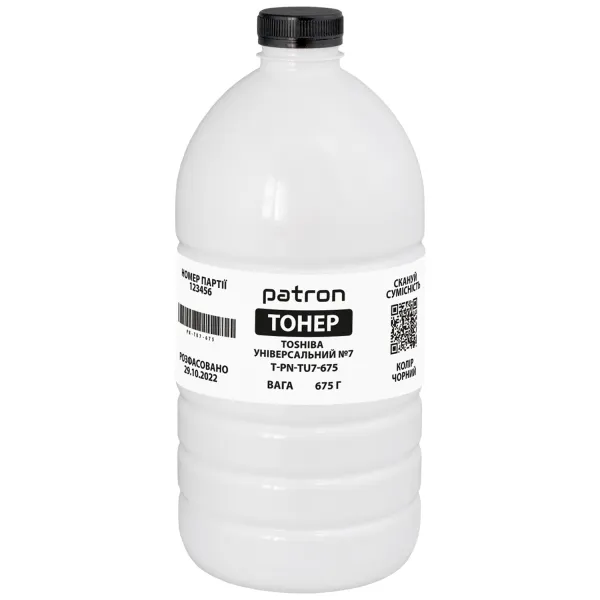 Тонер Toshiba универсальный №7 флакон, 675 г Patron (PN-TU7-675)