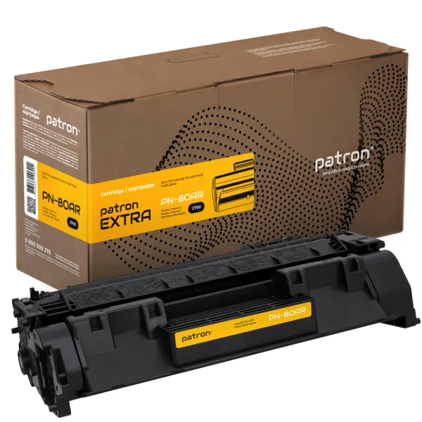 Картридж совместимый HP 80A (CF280A) Extra Patron (PN-80AR)