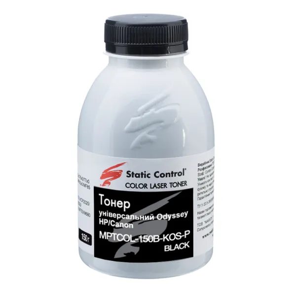 Тонер HP універсальний MPTCOL флакон, 150 г, чорний SCC (MPTCOL-150B-KOS-P)
