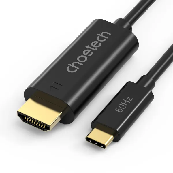 Кабель Type-C - HDMI, 1,8 м чорний Choetech (CH0019-BK-V3)