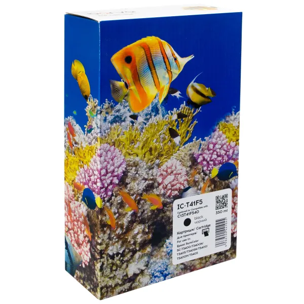 Картридж сумісний Epson T41F5 (C13T41F540) універсальна версія, 350 мл, чорний Barva (IC-T41F5)