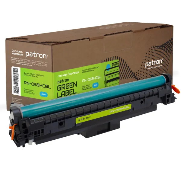 Картридж сумісний Canon 069H блакитний Green Label Patron (PN-069HCGL)