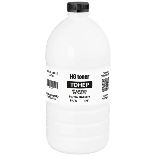 Тонер HP LaserJet Pro 4003 флакон, 1 кг HG toner (TSM-HG608-1)