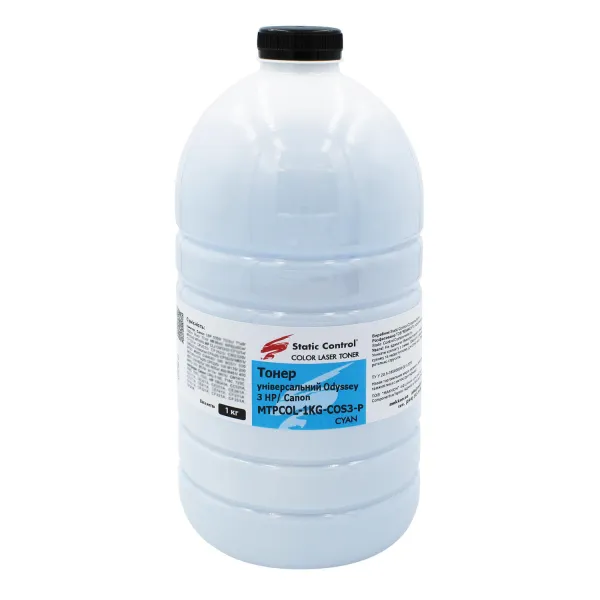 Тонер HP універсальний MPTCOL3 флакон, 1 кг, блакитний SCC (MPTCOL-1KG-COS3-P)