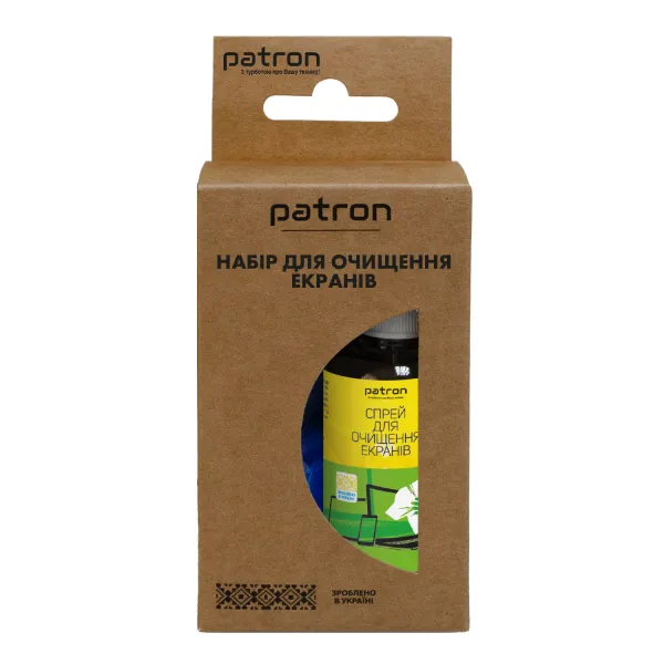 Набір для очищення екранів 2в1 (Спрей 50 мл + Серветка) Patron (F3-015)