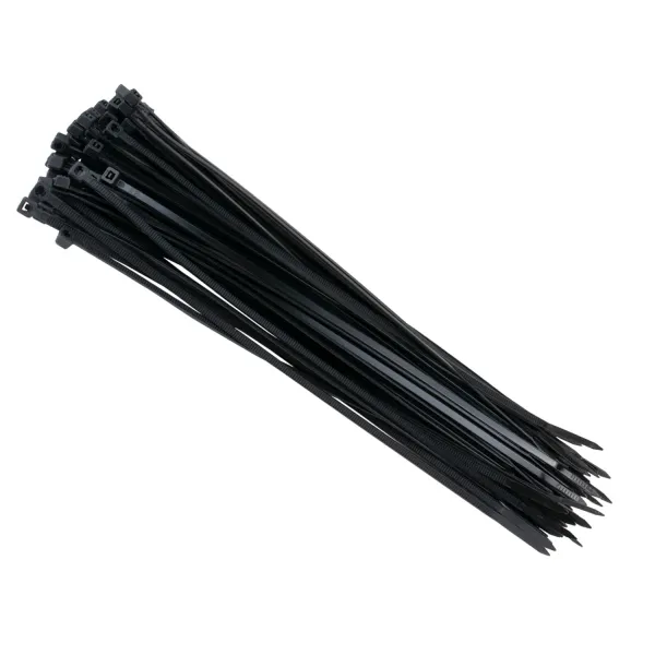 Стяжка кабелю 3,6х300мм, 100 шт, чорна Patron (PLA-3.6-300-BL)