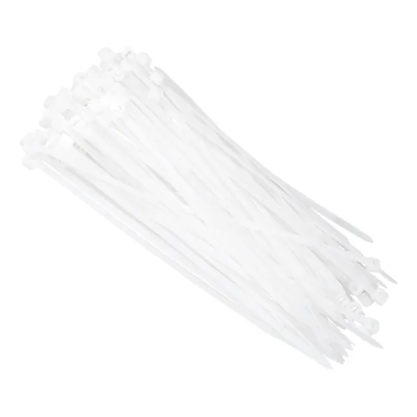 Стяжка кабелю 3,6х300мм, 100 шт, біла Patron (PLA-3.6-300-WH)