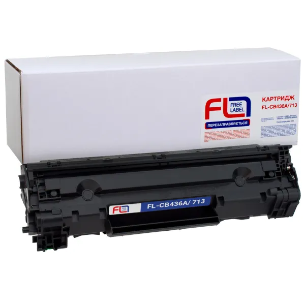 Картридж сумісний HP 36A (CB436A)/Canon 713 Free Label (FL-CB436A/713)