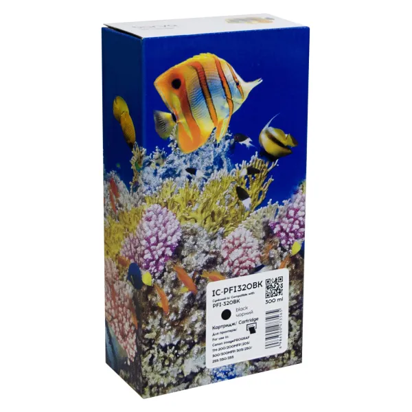 Картридж сумісний Canon PFI-320BK (2890C001AA) 300 мл, чорний Barva (IC-PFI320BK)