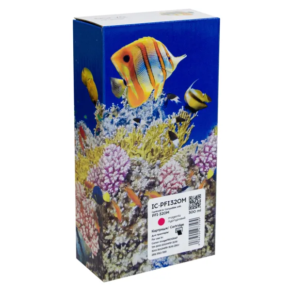 Картридж сумісний Canon PFI-320M (2892C001AA) 300 мл, пурпуровий Barva (IC-PFI320M)