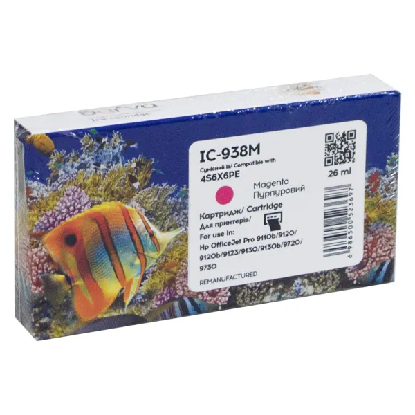 Картридж сумісний HP 938 (4S6X6PE) 800 арк, пурпуровий Barva (IC-938M)