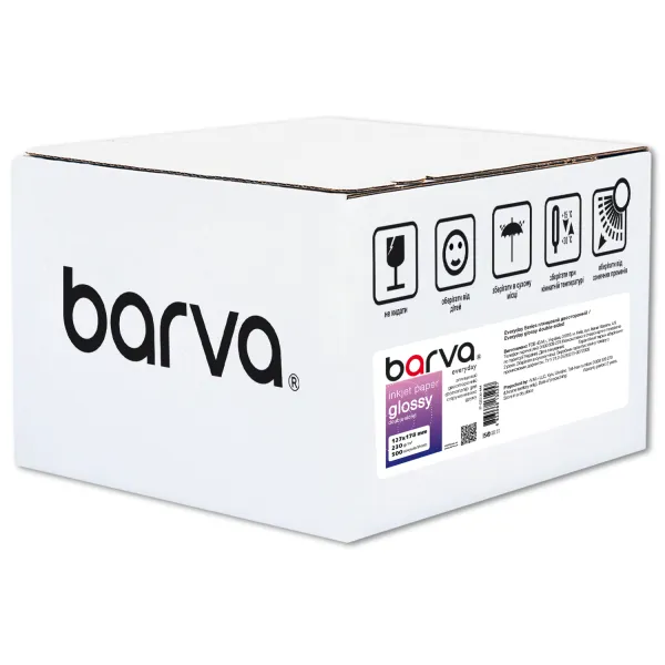 Фотобумага глянцевая двусторонняя 230 г/м2, 13x18 см, 500 л Everyday Barva (IP-GE230-444)