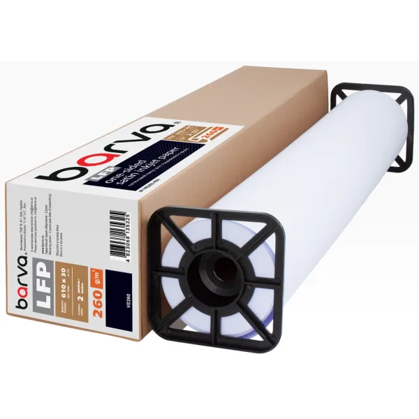 Фотопапір широкоформатний сатиновий 260 г/м2, 610 мм(24") x 30 м LFP Barva (IP-VE260-454)