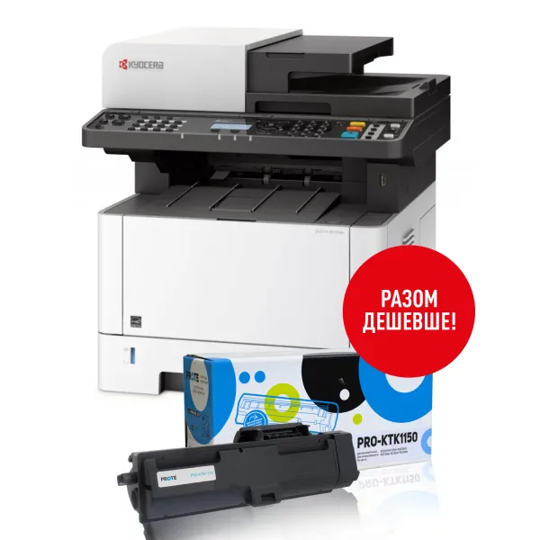 БФП Ecosys M2135DN A4 Kyocera Mita (1102S03NL0) + Тонер-картридж сумісний Kyocera Mita TK-1150 Prote (PRO-KTK1150)